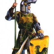 christa hook showing a Italian christian Knight of the Kingdom of Naples in the 14th century AD